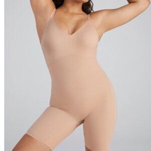 NWT Honey Love Mid-Thigh Bodysuit - Sand - Sz. 1X
